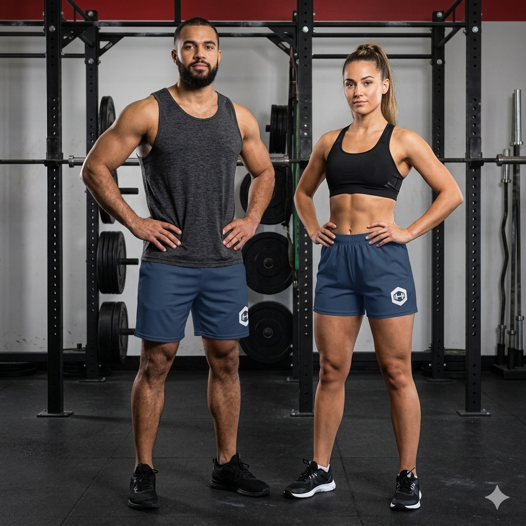 All-Over Print Unisex Athletic Long Shorts - Blue