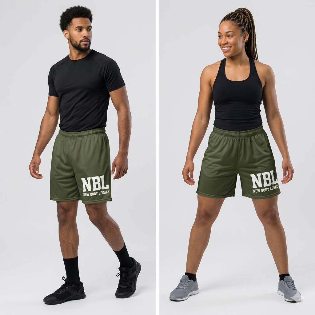 Unisex mesh shorts Green
