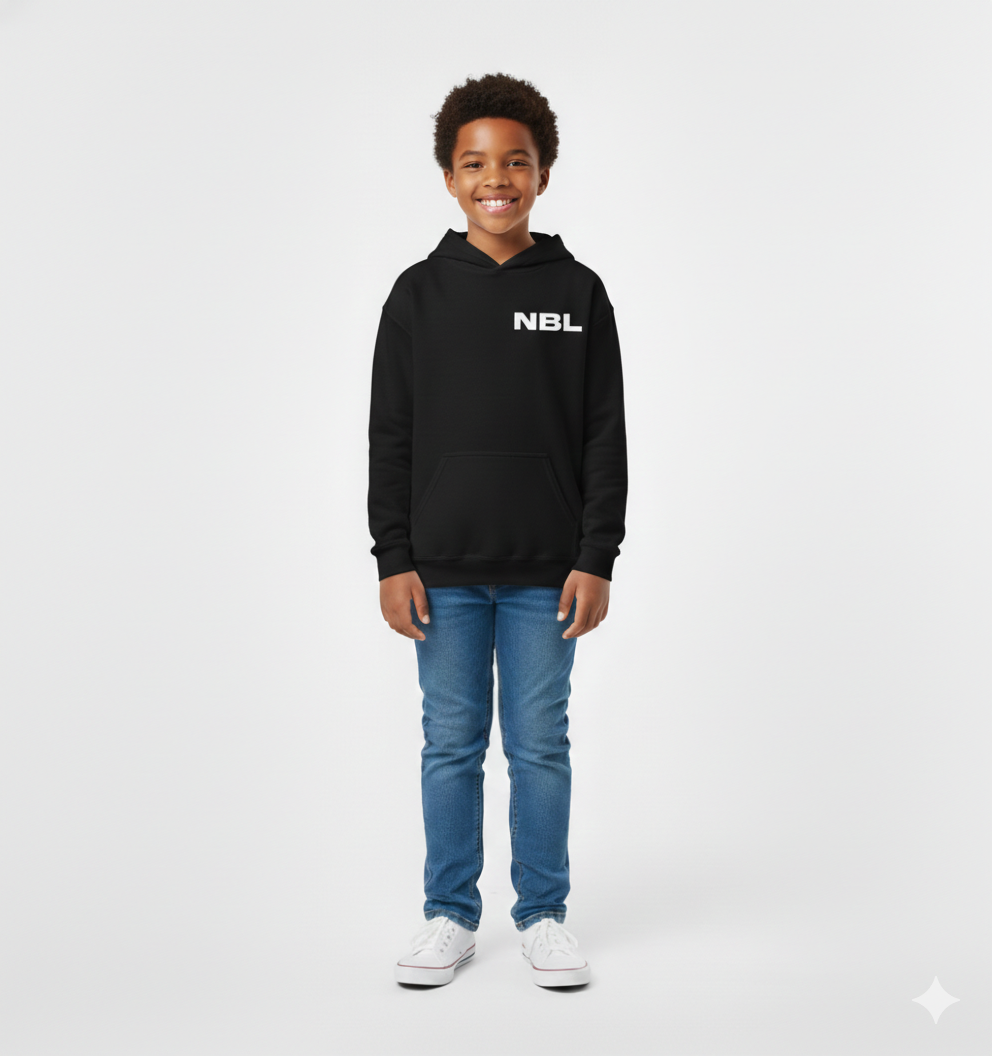 Youth heavy blend hoodie - Design 2 (Black)