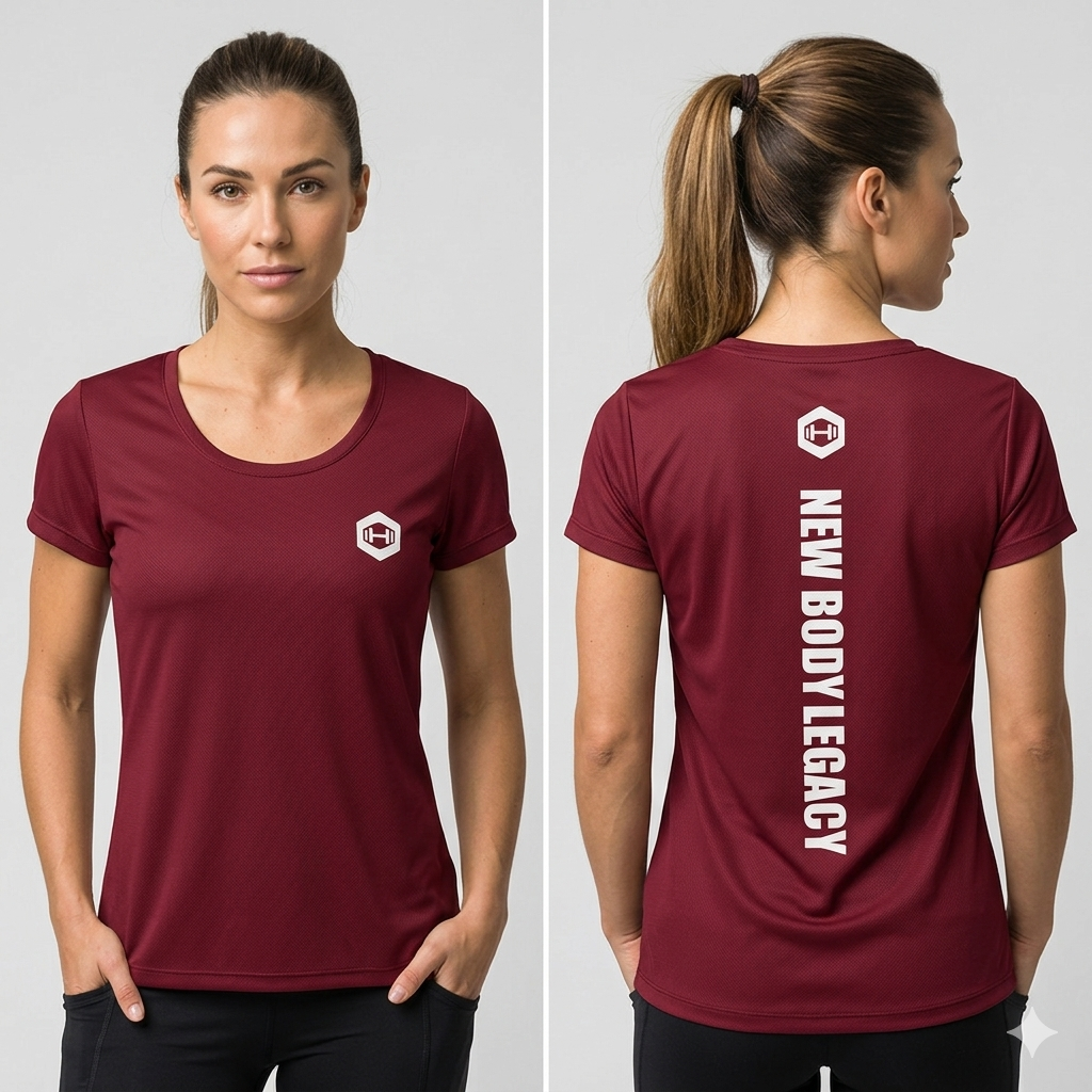 Women's athletic t-shirt - Maroon