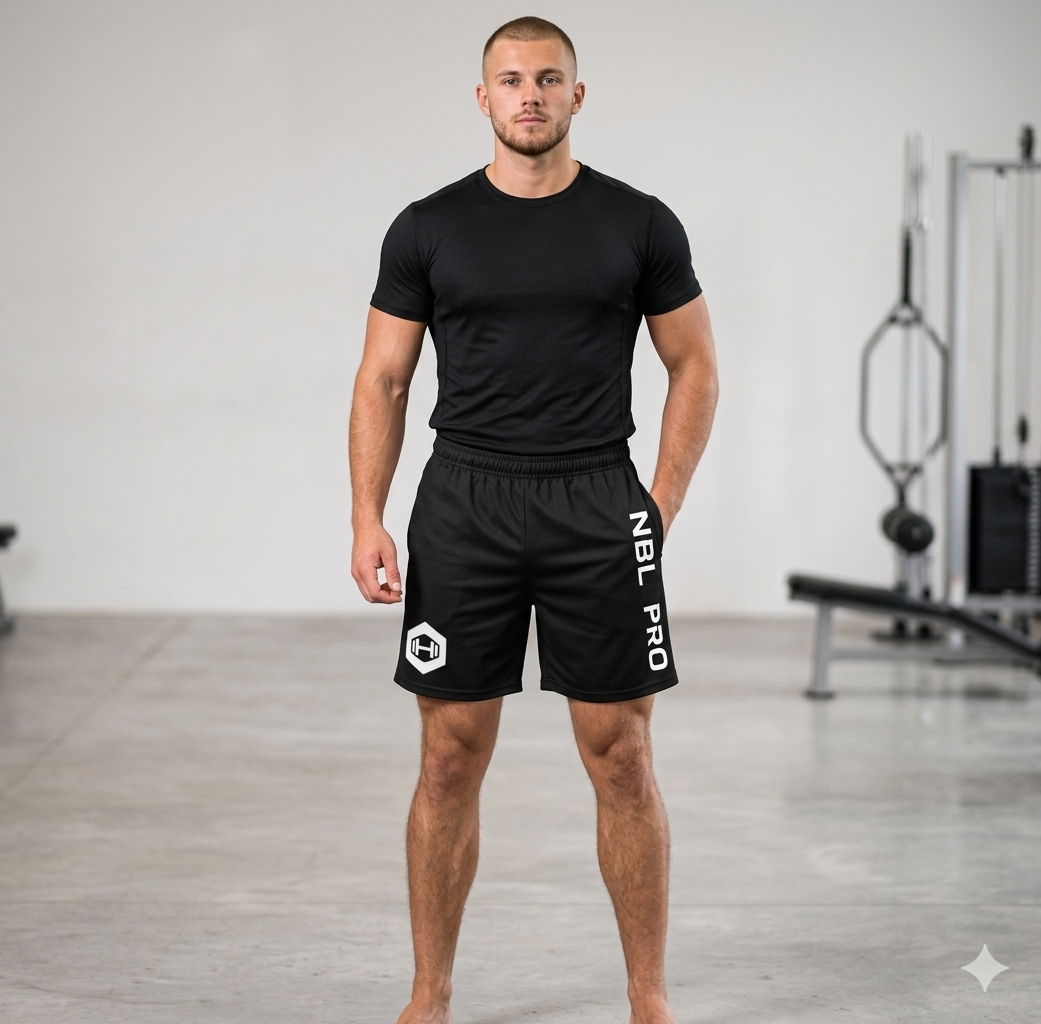 All-Over Print Unisex Athletic Long Shorts - Black