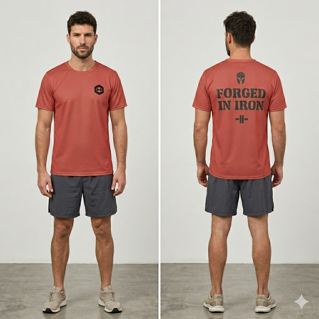 Men's athletic t-shirt - Red