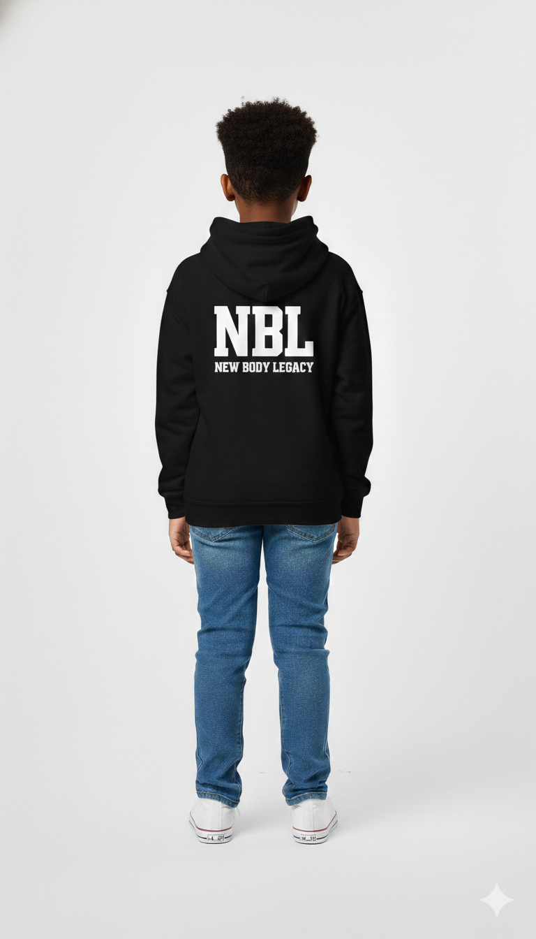 Youth heavy blend hoodie - Design 2 (Black)