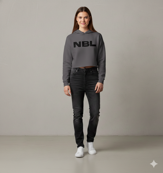 Women's Crop Hoodie - Grey