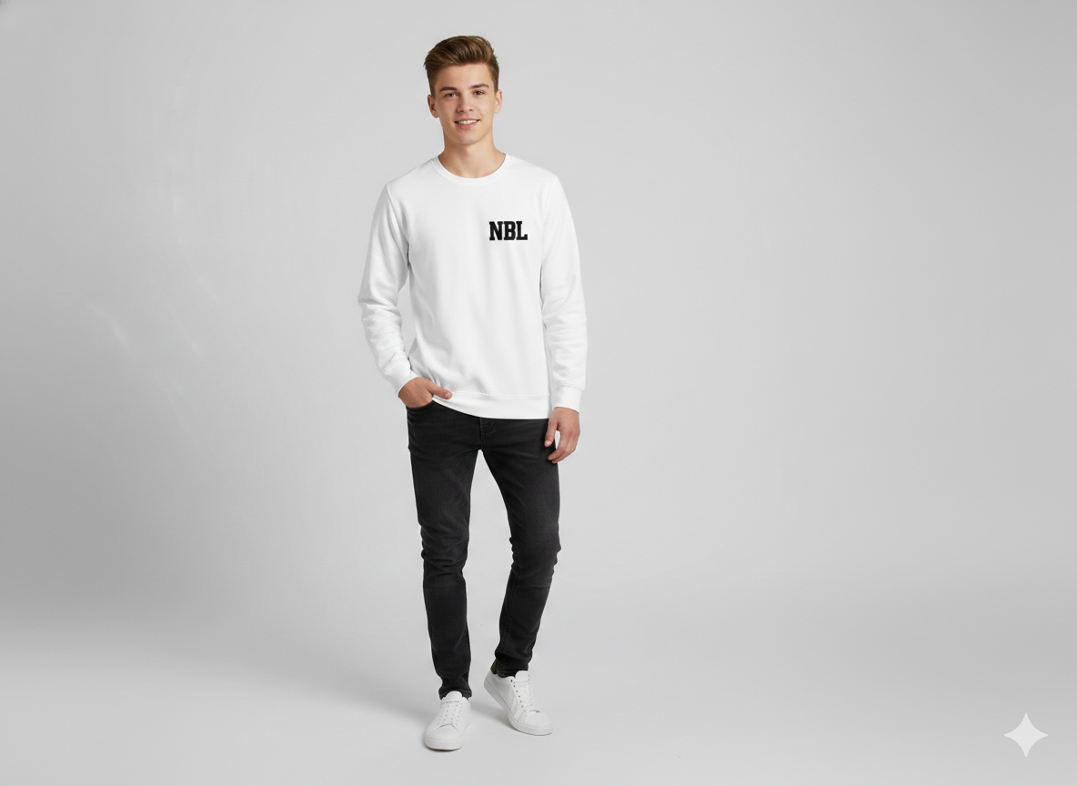 Youth crewneck sweatshirt - White