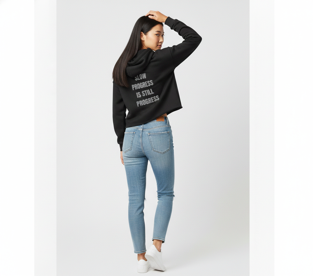 Crop Hoodie - Black Version 3