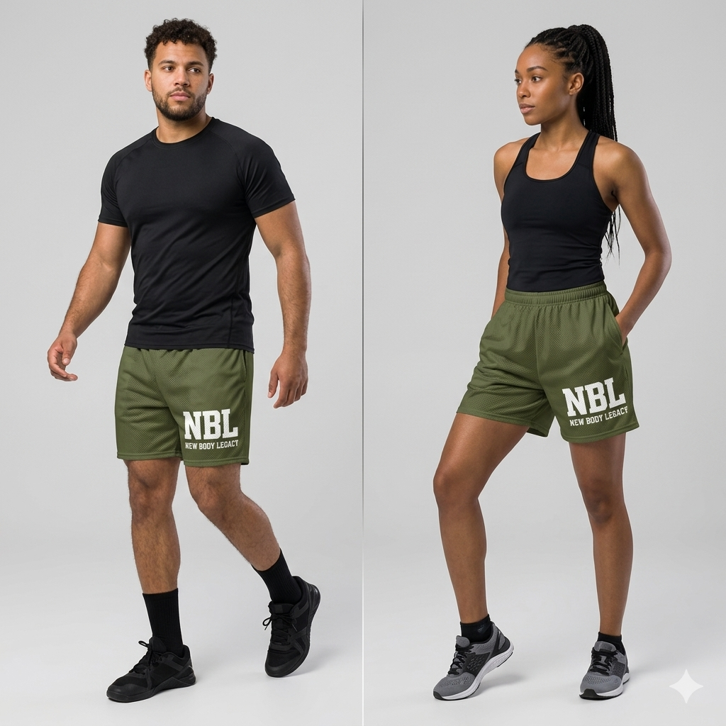 All-Over Print Unisex Athletic Long Shorts - Green