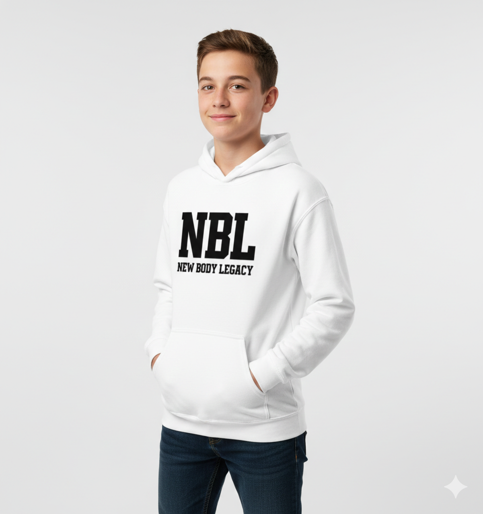Youth heavy blend hoodie - White