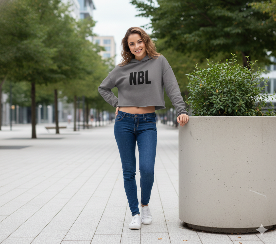 Crop Hoodie - Gray Version 3