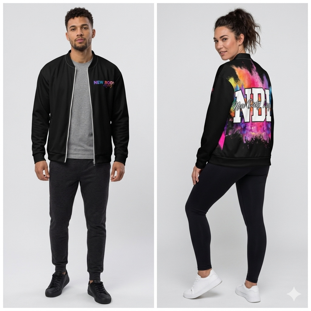 Unisex Bomber Jacket - Black