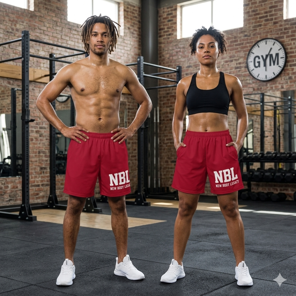All-Over Print Unisex Athletic Long Shorts Red