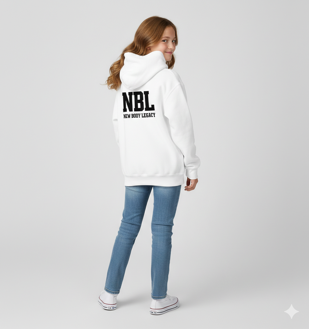 Youth heavy blend hoodie - White