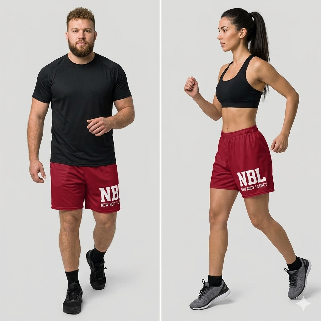 Unisex mesh shorts Red