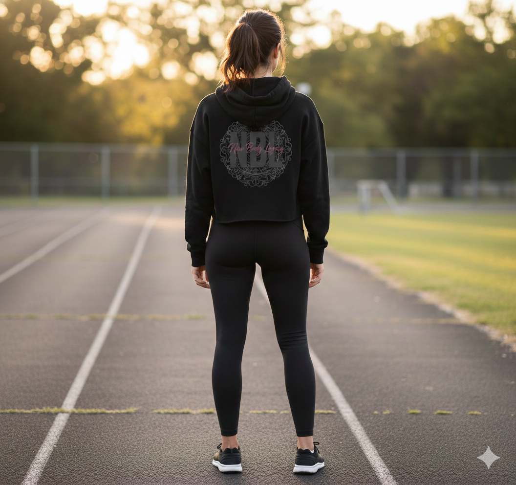 Crop Hoodie - Black