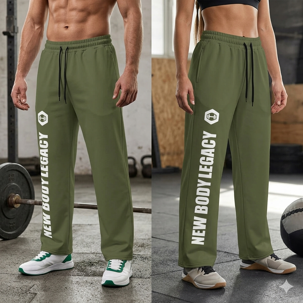 Wide-leg joggers - Green